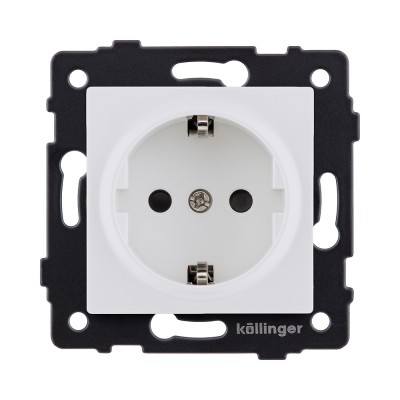 Розетка штепсельная SCHUKO 16A/250 В, белый матовый Kollinger REA-002WM для Aspekt, Eleganz, Reflex