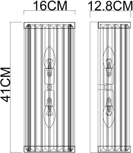 Настенный светильник Fortuna A1069AP-2GO