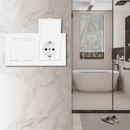 Розетка Arte Milano SET06-2-41-1x2 white