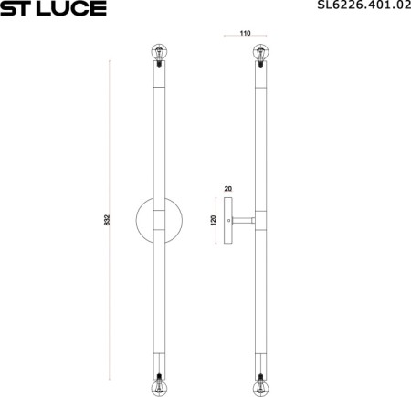 Настенный светильник  SL6226.401.02
