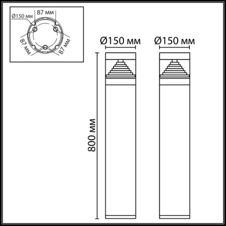 Наземный светильник Hulk 7140/20GLA