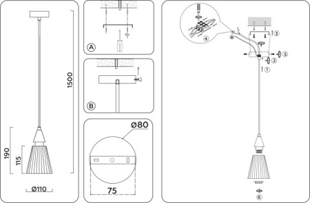 Подвесной светильник HIGH LIGHT LH58111