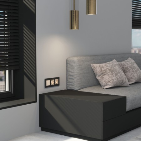 Рамка AluMax черный алюминий W0033508