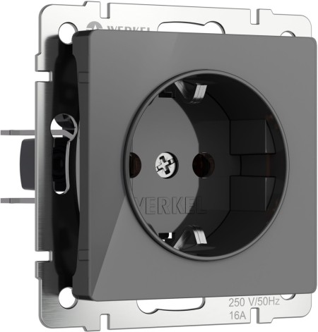 Розетка Встраиваемые механизмы графит акриловые W1171044