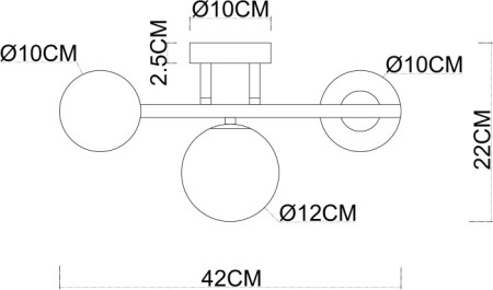 Настенный светильник Gemini A2243PL-3BK