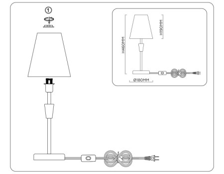 Интерьерная настольная лампа High Light LH75057