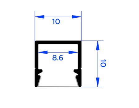 Профиль для светодиодной ленты Alum Profile GP1650BK