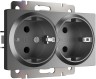 Розетка Встраиваемые механизмы графит матовый W1172064