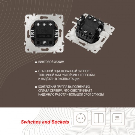 Выключатель Arte Milano 202.35-1.shampan