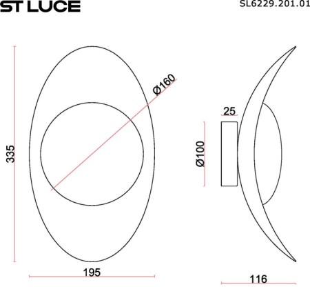 Настенный светильник Pearl SL6229.201.01
