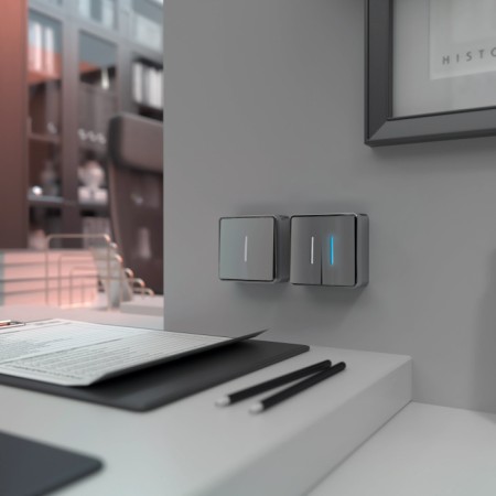 Выключатель Накладные механизмы Gallant серебряные W5010106