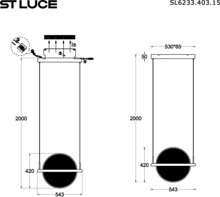 Подвесной светильник Splendid SL6233.403.15