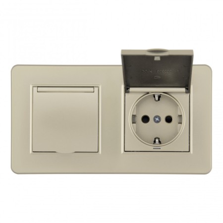 Розетка Arte Milano SET16-2-41-1x2 shampan