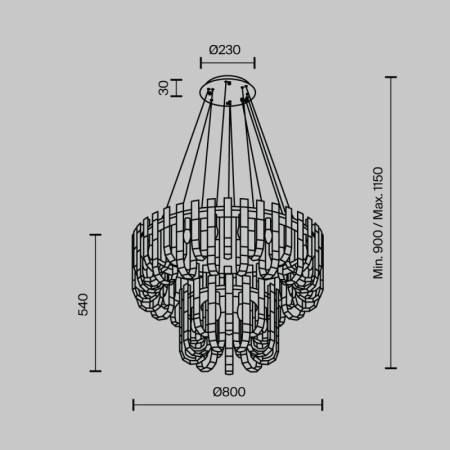 Подвесная люстра MODELUX ML.6621.28 CR