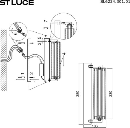 Настенный светильник Bamboo SL6224.301.01