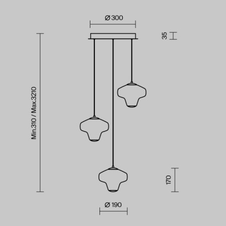 Подвесной светильник Sirocco MOD359PL-L17BS3K