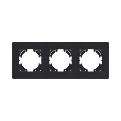 Рамка 3-постовая, черный матовый Kollinger Aspekt AT3BM