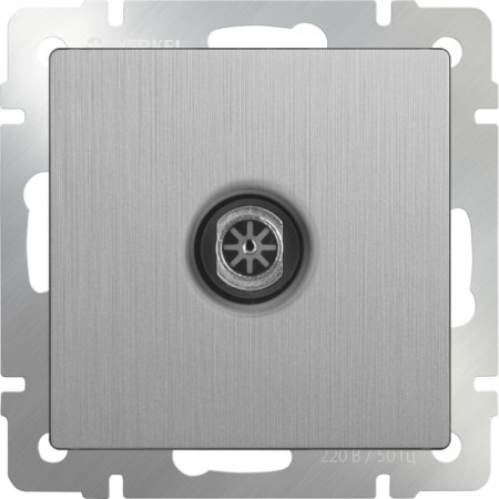 Розетка Встраиваемые механизмы серебряный рифленый W1183009