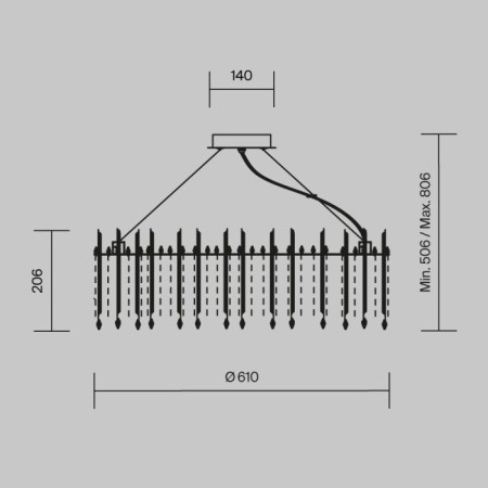 Подвесная люстра Rocio MOD036PL-12N