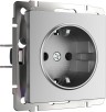 Розетка Встраиваемые механизмы серебряный матовый W1171065