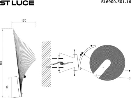 Настенный светильник  SL6900.501.16