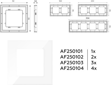 Рамка ALFA AF250104