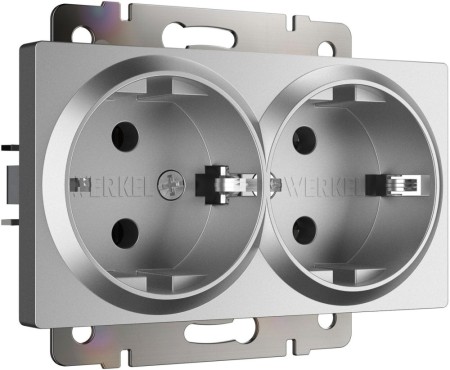 Розетка Встраиваемые механизмы серебряный матовый W1172065