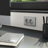 Розетка Встраиваемые механизмы серебряный матовый W1172065