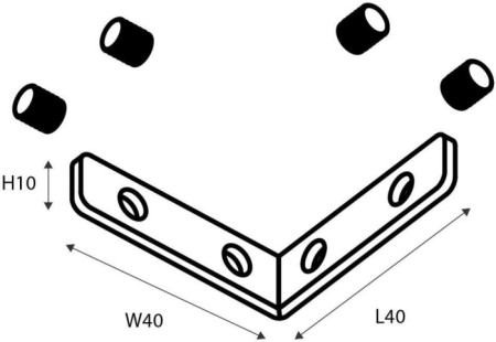 Соединитель угловой Logica 1014-CU-001
