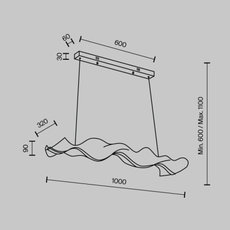 Подвесной светильник MODELUX MS.8046.1000 BK