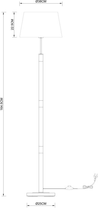 Торшер Robert A5066PN-1BK