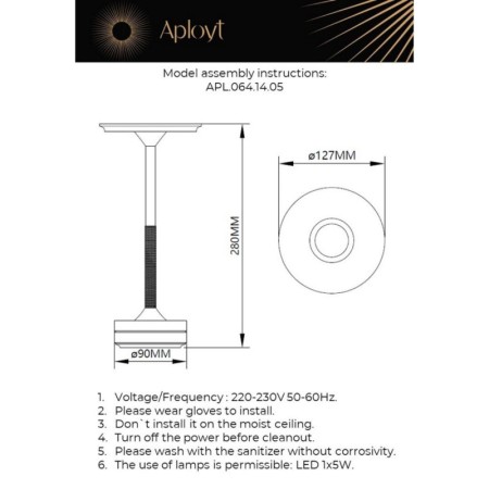 Настольная лампа APLOYT APL.064.14.05