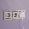 Розетка Встраиваемые механизмы слоновая кость W1171003