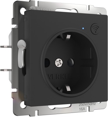 Розетка Встраиваемые механизмы черные матовый W1171608