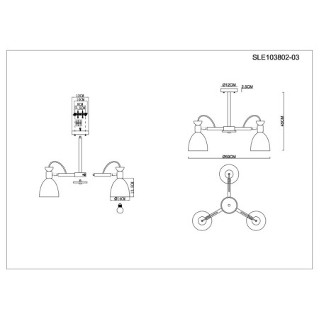 Люстра на штанге Evoluce SLE103802-03