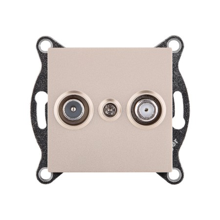 Розетка двойная TV (мама) + спутниковая SAT, золотой Kollinger REA-035GD для Aspekt, Eleganz, Reflex