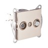 Розетка двойная TV (мама) + спутниковая SAT, золотой Kollinger REA-035GD для Aspekt, Eleganz, Reflex
