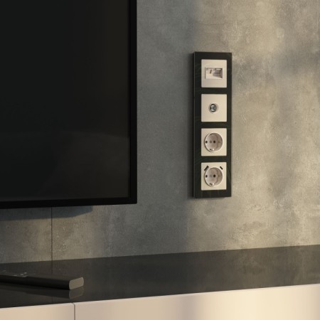 Розетка Встраиваемые механизмы айвори акриловые W1183043