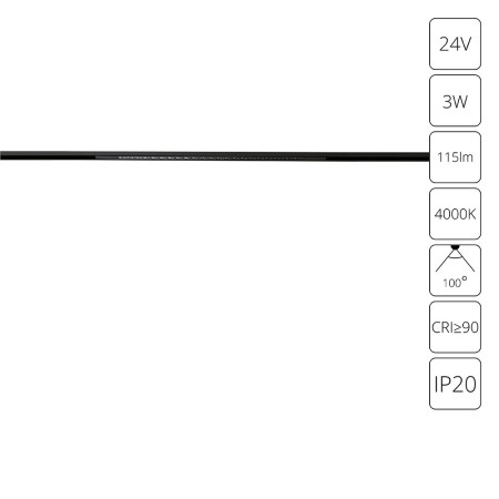 Трековый светильник Presto A6229PL-1BK