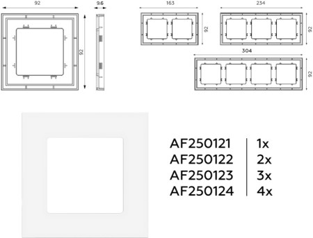 Рамка ALFA AF250124