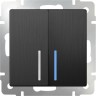 Выключатель Встраиваемые механизмы графит рифленый W1122104