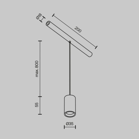 Светильник на шине Maytoni Technical C105PL-3W3-6K-B