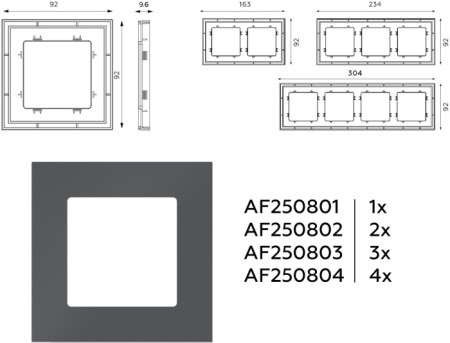 Рамка ALFA AF250801