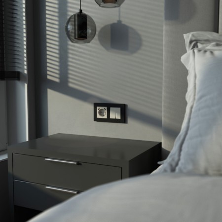 Выключатель Встраиваемые механизмы дымчатый W1222104