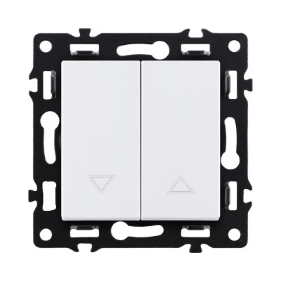 Механизм управления жалюзи 2-клавишный, белый Kollinger Asthetik AS-013WH