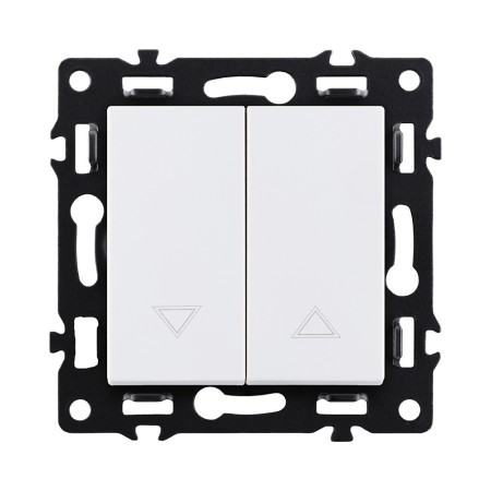 Механизм управления жалюзи 2-клавишный, белый Kollinger Asthetik AS-013WH