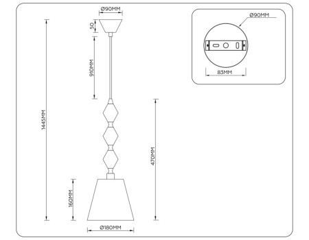 Подвесной светильник Ambrella Light LH75405