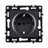 Розетка штепсельная SCHUKO 16A/250 В, черный Kollinger Asthetik AS-014BK