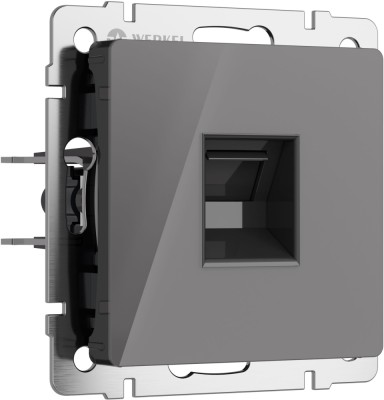 Розетка Встраиваемые механизмы графит акриловые W1181044
