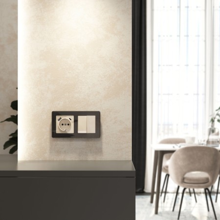 Розетка Встраиваемые механизмы айвори акриловые W1171743